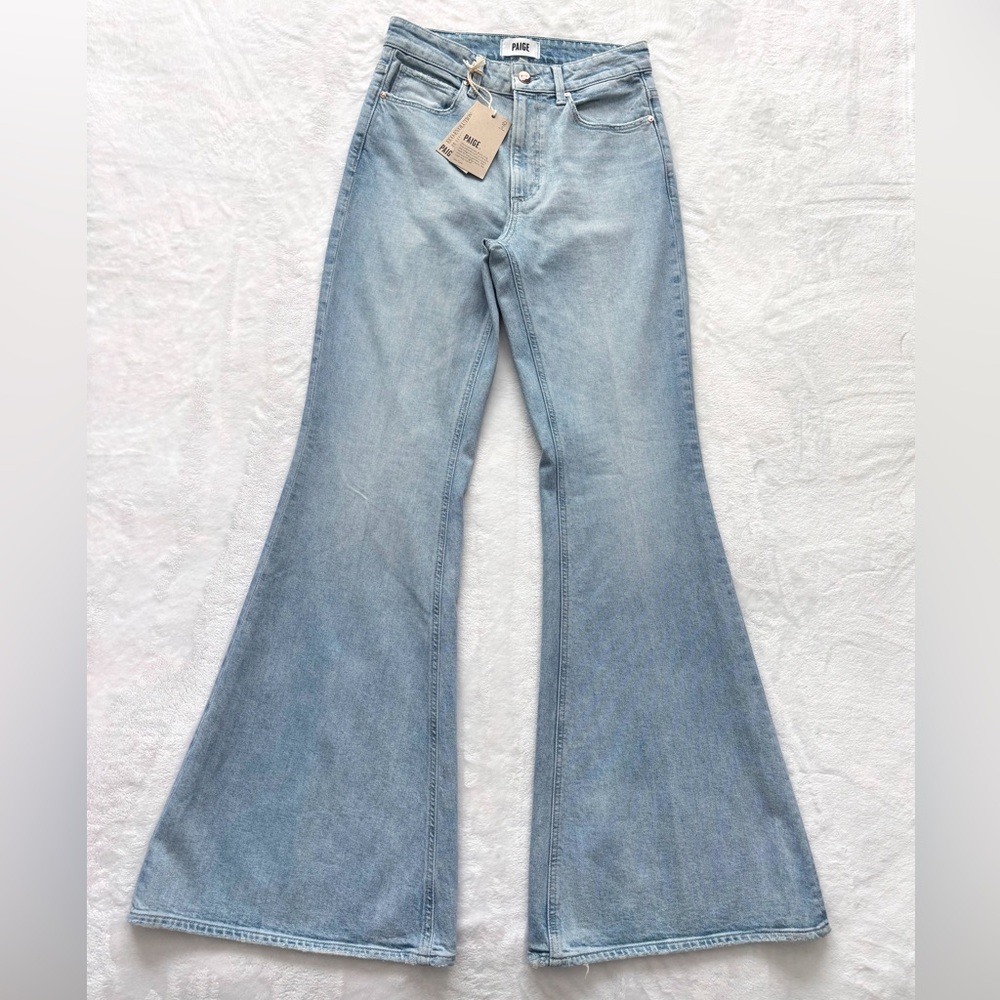 PAIGE Marlow Reverse Seamed Super Flare High Rise Jeans--NWT--27 - Picture 6 of 16